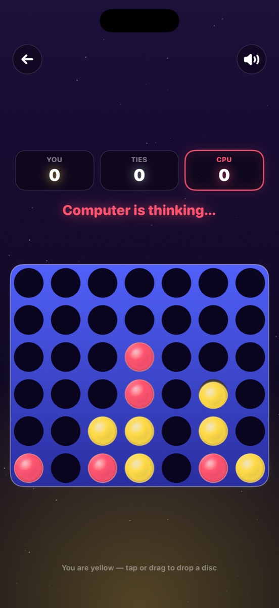 Connect 4 gameplay